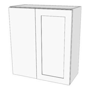 Wall corner blind right cabinet. 21" to 33" wide 12" deep, 30" high. Door on right with 12" blind panel on left. Designed to install 3" away from wall corner. Must be installed minimum 1" off wall corner. Modifying cabinet width modifies door width. Panel size will stay the same.. 2 adjustable shelves.