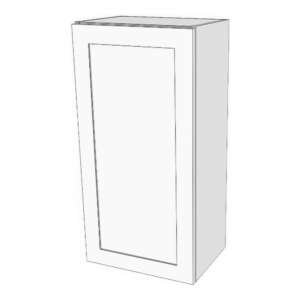 Wall cabinet with door: 6" to 24" wide, 36" high, 12" deep. 3 adjustable shelves.