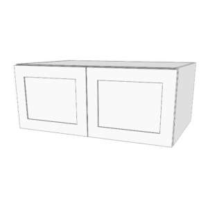 Designed to fit above fridge, extra deep for ease of reach. 30" to 37" wide, 12" to 15" high, 23 5/8" deep to match base depth (no shelves) Suggested width: 1" wider than fridge.